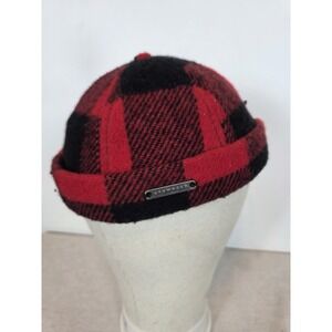 Crowncap Hat Red Black Buffalo Plaid M/L Miki Hat